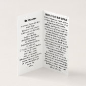 Our Lafy of Lourdes Prayer Card Kaart (Binnen)