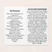 Our Lafy of Lourdes Prayer Card Kaart (Binnenkant ongevouwen)