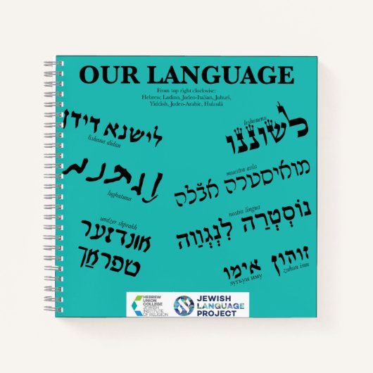 "Our Language" Teal Notitieboek (Voorkant)