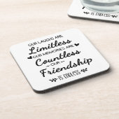 Our Laughs Are Limitless Friendship Quote Bier Onderzetter (Linkerzijde)