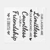 Our Laughs Are Limitless Friendship Quote Fleece Deken (Voorkant (Horizontaal))