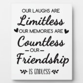 Our Laughs Are Limitless Friendship Quote Fotoplaat (Voorkant)
