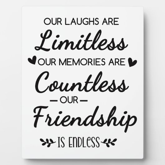 Our Laughs Are Limitless Friendship Quote Fotoplaat (Voorkant)