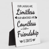 Our Laughs Are Limitless Friendship Quote Fotoplaat (Zijkant)