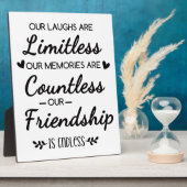 Our Laughs Are Limitless Friendship Quote Fotoplaat (Zijkant)