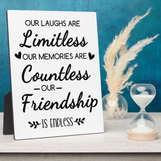 Our Laughs Are Limitless Friendship Quote Fotoplaat (Zijkant)