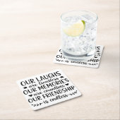 Our Laughs Are Limitless Friendship Quote Kartonnen Onderzetters (Insitu)