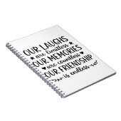 Our Laughs Are Limitless Friendship Quote Notitieboek (Rechterzijde)