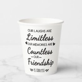 Our Laughs Are Limitless Friendship Quote Papieren Bekers