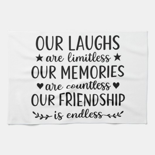 Our Laughs Are Limitless Friendship Quote  Theedoek (Horizontaal)