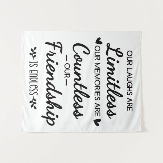 Our Laughs Are Limitless Friendship Quote Wandkleed (Voorkant (horizontaal))