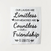 Our Laughs Are Limitless Friendship Quote Wandkleed (Voorkant)