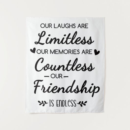 Our Laughs Are Limitless Friendship Quote Wandkleed (Voorkant)