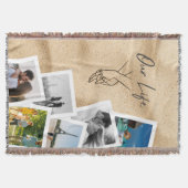 Our Life Custom Couple Photo Cascade with Line Art Deken (Voorkant)