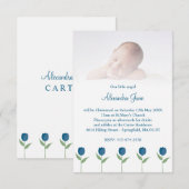 Our Little Angel Quote for Baby Baptism with Tulip (Voorkant / Achterkant)