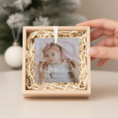 Our Little Angel Sweet Newborn Baby Photo Keepsake Glas Ornament