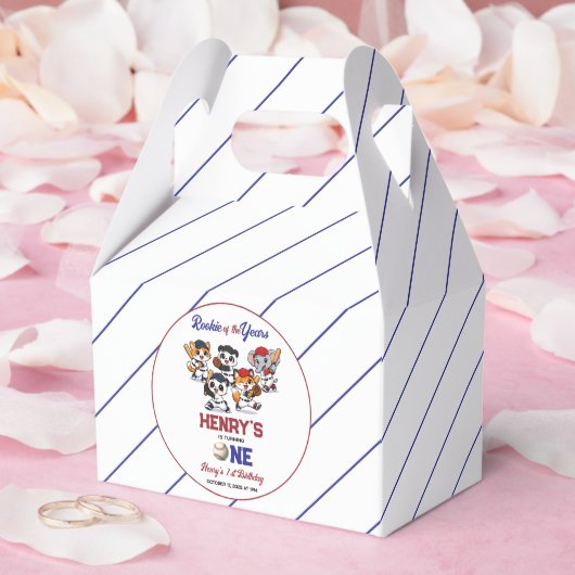 Our Little Animals Baseball 1st Birthday Party Bedankdoosjes (Huwelijk)