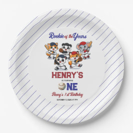 Our Little Animals Baseball 1st Birthday Party Papieren Bordje