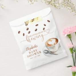 Our Little Bean Is Brewing Coffee Baby Shower Bedankzakje
