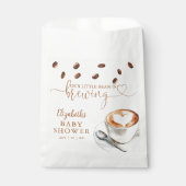 Our Little Bean Is Brewing Coffee Baby Shower Bedankzakje (Voorkant)
