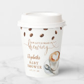 Our Little Bean Is Brewing Coffee Baby Shower Papieren Bekers (Voorkant)