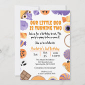 "Our Little Boo" Halloween 2e verjaardag Uitnodigi Kaart (Voorkant)