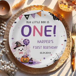 Our Little Boo Halloween Birthday Papieren Bordje