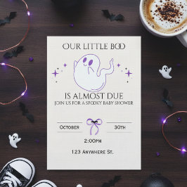 Our little boo is almost due! baby shower invite kaart