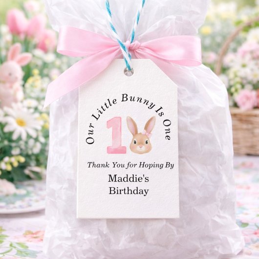 Our Little Bunny Is One 1st Birthday Thank You  Cadeaulabel