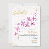 Our Little Butterfly Baby Shower Invitation Kaart (Voorkant)