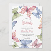 Our Little Butterfly Gender Neutral Baby Shower Kaart (Voorkant)