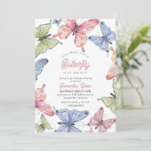 Our Little Butterfly Gender Neutral Baby Shower Kaart (Staand voorkant)