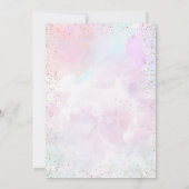 Our Little Butterfly Gold Glitter Invitation Kaart (Achterkant)