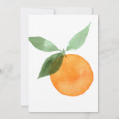 Our Little Clementine Elegant Script Baby Shower Kaart (Achterkant)