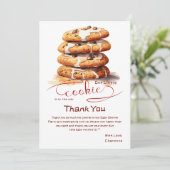 Our Little Cookie Is On The Way Baby Shower Bedankkaart (Staand voorkant)