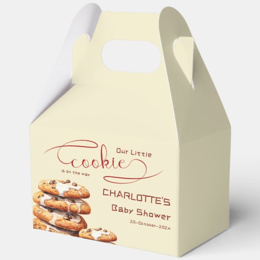 Our Little Cookie Is On The Way Cute Baby Shower Bedankdoosjes (Voorkant)
