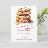 Our Little Cookie Is On The Way Cute Baby Shower Kaart (Staand voorkant)