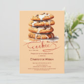 Our Little Cookie Is On The Way Cute Baby Shower Kaart (Staand voorkant)