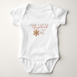 Our little Gingerbread Turning One Romper