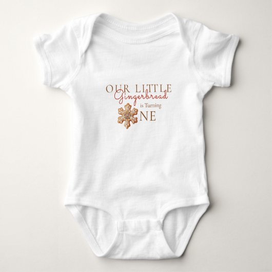 Our little Gingerbread Turning One Romper (Voorkant)