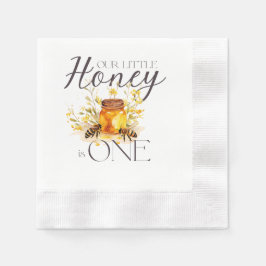Our Little Honey is One napkin Servet