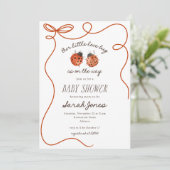 Our Little Love Bug Baby Shower Invitation Kaart (Staand voorkant)