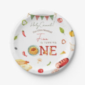 Our Little Meatball 1st Birthday Papieren Bordje (Voorkant)