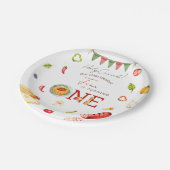 Our Little Meatball 1st Birthday Papieren Bordje (Gekanteld)