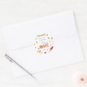 Our Little Meatball 1st Birthday Ronde Sticker (Envelop)