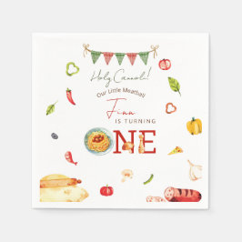 Our Little Meatball 1st Birthday Servet