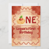 Our Little Meatball Is Turning One 1st Birthday  Kaart (Voorkant)