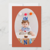 Our little meatball is turning one Photo Birthday  Kaart (Achterkant)