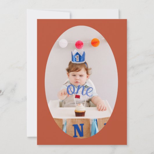 Our little meatball is turning one Photo Birthday  Kaart (Achterkant)