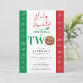 Our Little Meatball is Two Birthday Party Kaart (Staand voorkant)